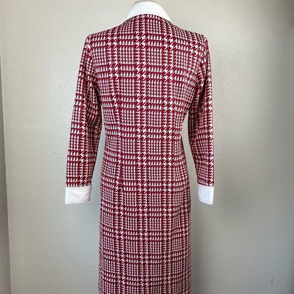 Vintage Cay Artley Red & White Half Button Down Dress EUC - Picture 6 of 8